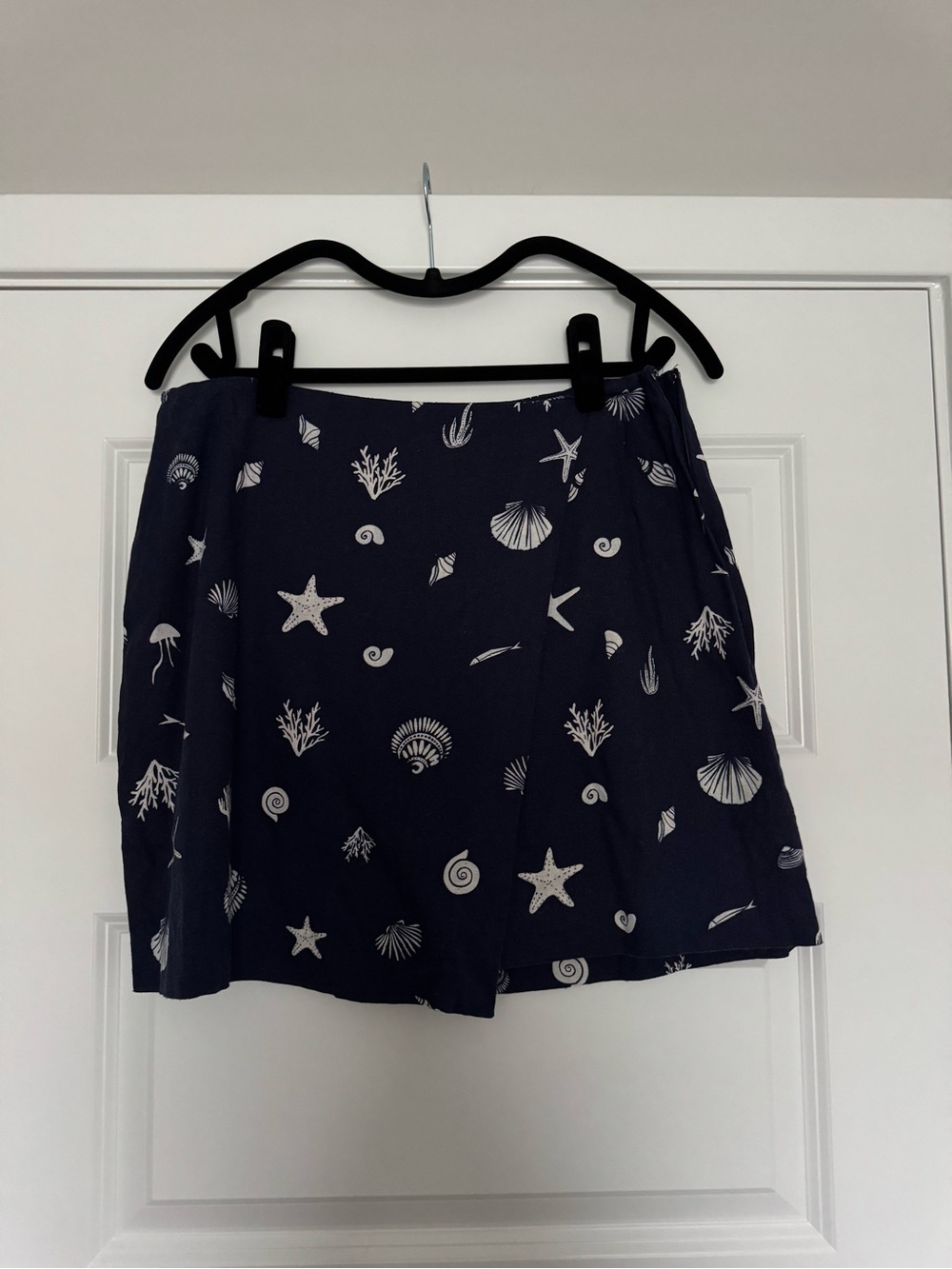 a new day Navy & White Seashell Mini Skirt